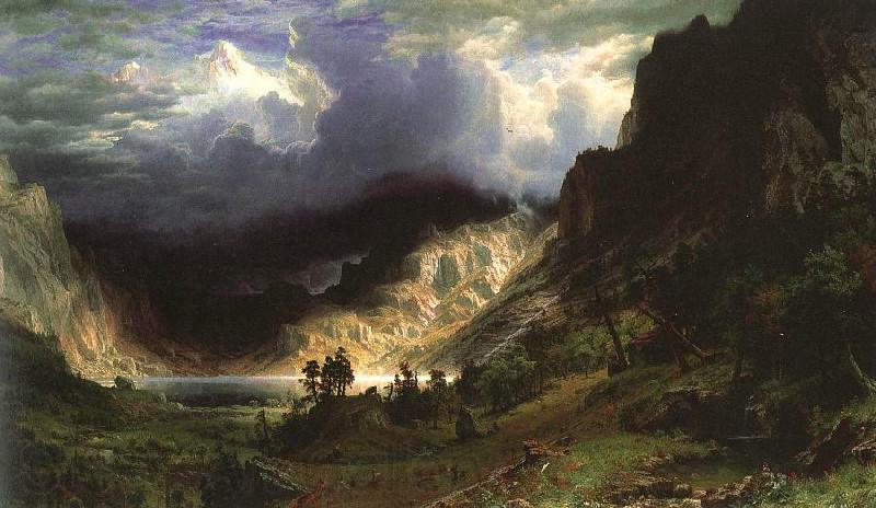 Albert Bierstadt Storm in the Rocky Mountains, Mt Rosalie Spain oil painting art